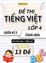Đề thi môn Tiếng Việt Lớp 4 Giữa học kì 2 Cánh Diều có Ma trận và Đáp án (13 Đề)